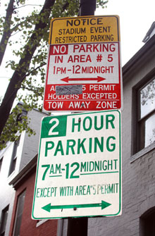 photo of parking sign